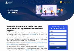 Your way to digital achievement: India SEO Company - Our field of expertise as a reputable India SEO Company is increasing your internet visibility. We are the go-to option for companies looking to improve their online presence because of our customised SEO methods and professional optimisation techniques, guaranteeing sustainable growth in digital media.