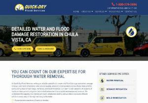 Quick-Dry Flood Services of Chula Vista - Address 744 Design Ct, # 208 Chula Vista, CA 91911 Phone (619) 420-0775 Description Quick-Dry Flood Services of Chula Vista is a dependable water damage company providing detailed emergency flood services in Imperial Beach, Campo, Bonita, San Ysidro, Otay Ranch, and the surrounding areas.