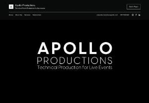 Apollo Productions - We provide technical solutions to all events. Lighting, Sound, Audio Visuals for a range of event types such as musicals, stage schools, musicians, corporate events and meetings.