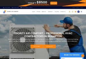 HVAC Contractor Brampton & Mississauga | Air Conditioner & Furnace Repair - Priority Air Comfort provides heating and cooling services like furnace and AC repair, heat pumps water heater installation, and HVAC maintenance in Brampton and nearby areas