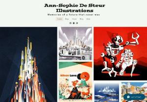 Ann-Sophie De Steur Illustrations - I'm a Belgian graphic designer/illustrator with a strong focus on vector illustrations with a mid century modern flair, with retro futuristic esthetics