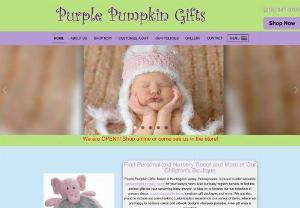 Purple Pumpkin Gifts - Purple Pumpkin Gifts, based in Huntingdon Valley, Pennsylvania, is proud to offer adorable personalized nursery décor for your baby’s room. Use our baby registry service to find the perfect gifts for your upcoming baby shower, or stop by to browse our fun selection of nursery decor, customized duffle bags, newborn gift packages and more. We are also proud to include our one-of-a-kind customization experience to a variety of items, where we are happy to contrive...