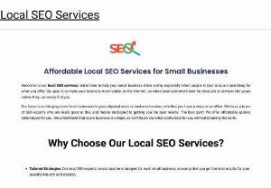 Lcal SEO Services - GMB Optimization Services - Local SEO Services, we specialize in providing the best local SEO services, specifically tailored for small businesses. Our mission is simple: to boost your local online presence and help you connect with your target audience. With our Google My Business optimization service, we're here to empower your success in the digital age. Let's achieve remarkable results together!