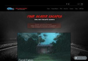 Four Seater Escapes, LLC - Four Seater Escapes creates challenging, story-driven online escape games. Available for solo or group play! Our virtual escape rooms feature original artwork and stories, written and designed by dark thriller author, Bill Halpin. Play with family or friends in the same room or across the country!