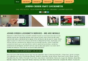 Johns Creek Fast Locksmith - People in Johns Creek love our services because we always treat every problem with the utmost dedication and our prices are very competitive. Address: 5805 State Bridge Rd, Ste A, Johns Creek, GA 30097 Phone: (678) 323-3312