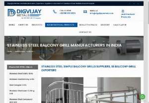 SS Balcony Design Grill Manufacturers in India - Digvijay Metals are manufacturers and suppliers of balcony grill, design balcony railing, laser cutting balcony grill, decorative grill for balcony in Mumbai, India.