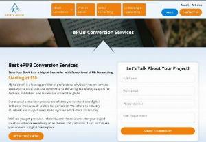 Outsource ePub Conversion Services in India from Alpha eBook - Unlock the full potential of your eBooks with Alpha eBook, India's trusted ePub conversion services provider. Our team of experts ensures that your ePub files are flawlessly formatted, allowing them to shine across all platforms. Stand out in the world of eBooks - choose Alpha eBook. Visit our website today to get started!