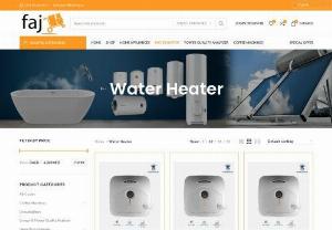 Water Heater Dubai | Water Heater Price in Dubai, UAE | FAJ - Get the best water heater price at our online store in Dubai. Buy Best water heater online for your hot water needs. Contact Us on WhatsApp at +971507063378.