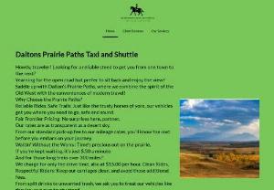 Daltons Prairie Paths Taxi and Shuttle - the businesses homepage