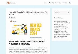 New SEO Trends For 2024: What You Need To Know - The world of SEO is constantly evolving, and 2024 is no exception. Here are the top new SEO trends you need to know to stay ahead of the curve and improve your website&#039;s rankings.