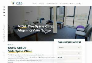 Spine Specialist in Pune  - Vida The Spine Clinic, Pune&rsquo;s most trusted spine clinic that has brought smiles to many faces. We are a one-of-its-kind clinic that has a combination of Physiotherapy, Chiropractic, Osteopathy, Manual Therapies, and modern technologies like shockwave therapy and matrix.