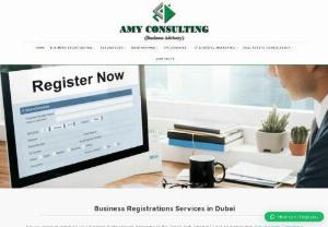 Amy Business Consulting Services Dubai - We offer: Business Consulting Service Dubai Company Registration Services in Dubai Tax Registration Services in Dubai New Business Registration Services Financial Advisory Services in Dubai IT & Digital Marketing Services Book Keeping & Accounting Services in Dubai