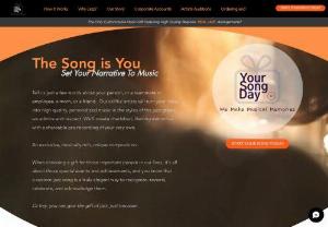 Your Song Day - WE create custom jazz songs as gifts, from the customer's story or narrative. A unique jazz song in the styles of Frank Sinatra, or Ella Fitzgerald, Esperanza Spaulding or Benny Bennack, written, performed, recorded, mixed, and mastered for the person of your choice, based on the story you tell us. We create lifelong memories, and we are an alternative to boring gifts.  Perfect for Reunions, retirement, weddings, funerals, awards/recognition, life events, thank you's,...