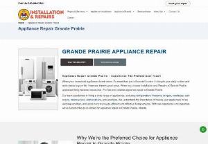 Appliance Repair Grande Prairie - At Installation and Repairs, we specialize in providing top-notch Appliance Repair and Installation services in Grande Prairie and its surrounding areas. Our certified technicians are experts in a wide range of appliance repairs, including Washer Repair, Refrigerator Repair, Cooktops Repair, Dryer Repair, Dishwasher Repair, Microwaves Repair, Ranges/Stove Repair, Wall Ovens Repair, and Freezer Repair. We take pride in our commitment to quality and efficiency, ensuring that we use only...