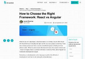 React vs. Angular - React and Angular are both popular JavaScript libraries/frameworks for building web applications, but they have some key differences. React is favored for its flexibility and component-based approach, while Angular provides a more structured and feature-rich development environment.