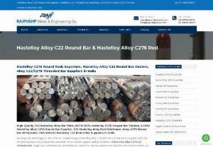 Hastelloy C276 Round Bar Manufacturers in India - Rajpushp Metal & Engg. Co. are manufacturers, suppliers and exporters of hastelloy c276 round bar, hastelloy c22 rods, alloy c276 hex bar, forged bar, threaded bar in India.