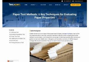 Evaluating Paper Properties: Advanced Testing Techniques - Testing techniques play a critical role in evaluating the properties of paper, ensuring quality, and meeting industry standards. This article explores essential testing techniques used to assess key paper properties, including strength, moisture content, thickness, and optical characteristics.  Key Testing Techniques:  Tensile Testing: Assessing paper strength and elasticity through measuring breaking force.  Moisture Content Testing: Determining the amount of moisture in paper to...