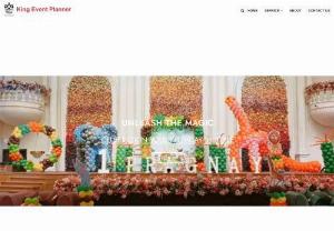 King Event Planner - King event planner provide all types of decoration like Birthday decoration, Baby shower, Anniversary decoration, wedding, Haldi & Mehndi decoration, Car boot decoration, in minimum price and give amazing decoration . Make your special day with our special decoration.