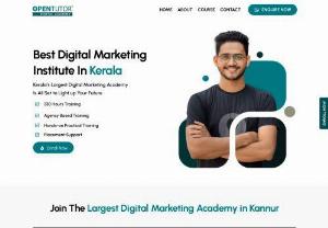 Best Digital Marketing Institute in Kerala with Placements - Opentutor Digital Academy in Kerala, located at the heart of Kannur, is an agency-based digital marketing institute with a dedicated campus and students from various parts of Kerala. Our primary focus is to nurture students with more practical experience than just learning the concepts and theories of Digital Marketing.
