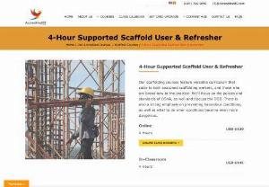 4-Hour Supported Scaffold User & Refresher - Our scaffolding courses feature versatile curriculum that cater to both seasoned scaffolding workers, and those who are brand new to the practice. We’ll focus on the polices and standards of OSHA, as well and discuss the DOB. There is also a strong emphasis on preventing hazardous conditions, as well as what to do when conditions become even more dangerous.