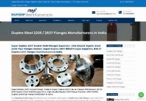 Duplex Stainless Steel Flanges Manufacturers - Rajpushp Metal & Engg. Co. are manufacturers, dealers and suppliers of high quality duplex stainless steel flanges, slip on flanges, blind flanges, orifice flanges, threaded flanges in India.