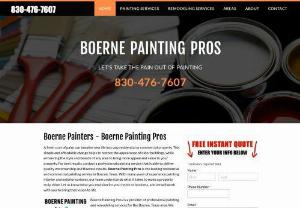 Boerne Painting Pros - At Boerne Painting Pros it is our ambition to give you the means to color your world the way you see fit. It is our goal to give you the creative control you’re looking for when it comes to your property and life, and to continually have at your disposal the most experienced and professional painting experts to give you the means to do so.