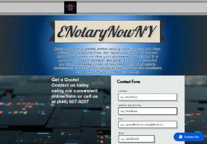 EnotaryNowNY - ENotaryNowNY provides online notary services that are fast, reliable, and hassle-free. Our team uses state-of-the-art technology to ensure that your documents are signed in a secure online environment.