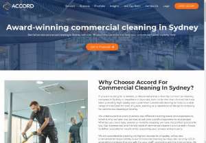 Commercial Cleaning Services In Sydney - If you are looking for a reliable, professional and eco-friendly commercial cleaning company in Sydney or anywhere in Australia, look no further than Accord. We have been providing high-quality and customised commercial cleaning services to a wide range of industries for over 20 years, earning us a reputation as the go to company for commercial cleaning in Sydney. 