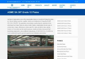 ASME SA387 Grade 12 Plates Stockists - Sai Steel & Engineering is one of the recognizable creators of an extent of things like plates, etc. We are striking exporters, suppliers, dealers and wholesalers of things like SA 387 GR.12 CL.2 PLATES. The association consolidates overall and public standards for the collecting of our things. There are various kinds of plates; consequently, they are open in various sizes, shapes, thicknesses, angles, specifics, tasks, standards, types, grades, blends, etc.