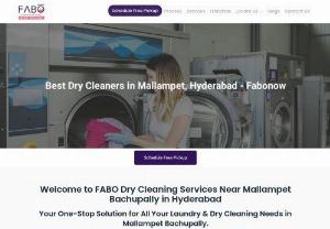 Dry Cleaners in Mallampet, Hyderabad - Fabonow - Best dry Cleaners in Mallampet, Hyderabad. Contact your dry cleaning shop near me for free pickup. Top Laundry in Mallampet. 20% OFF. Order now.