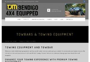 Towing Equipment and Towbars Accessories - Bendigo Towbar & 4wd Center. Are you looking for quality 4WD or towing equipment & great service?  Bendigo Towbar & TJM 4WD Centre staff can supply, fit, and advise you on the right equipment for your vehicle.