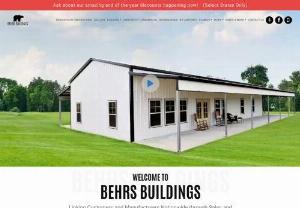 Behrs Buildings - Behrs Buildings specializes in custom steel structures that come in a variety of colors and sizes. Our extensive collection comprises premium-grade steel that is suitable for buildings such as carports, garages, enclosed storage spaces, and sheds.