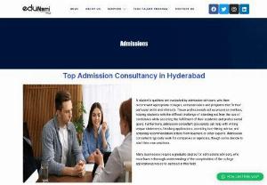 Top Admission Consultancy in Hyderabad - Welcome to  Top admission consultancy in Hyderabad, your dependable collaborator in realizing your scholastic aspirations Our exceptional services include in-depth counseling and knowledgeable support for aspirant students looking for admission to their ideal colleges. We navigate the difficult admissions landscape with a committed team of seasoned specialists, guaranteeing you get into the college or university of your choice. No matter if you are studying undergraduate or graduate...