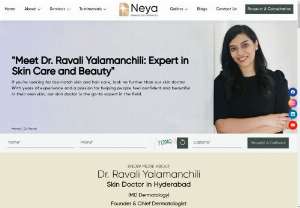 Skin Doctor in Hyderabad | Dr. Ravali Yalamanchili - Dr. Ravali Yalamanchili is a leading skin doctor in Hyderabad who offers both medical and aesthetic dermatological procedures at affordable cost. Consult now.