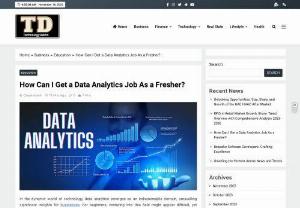 How Can I Get a Data Analytics Job As a Fresher? - The following article elaborates on the vital steps and strategies necessary for securing the inaugural position of aspirants in the field with a comprehensive data analytics online training or offline training program.