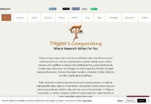 Thigpen's Copywriting - Thigpen's Copywriting extends a warm welcome to you! Our expertise lies in offering a wide range of professional services including but not limited to Logos, Facebook Ads, Landing Pages, Sales Pages, Email Sequences, Auto-Responders, Websites, Standard Operating Procedures, Technical Operating Procedures, Historical Scribing, Editorials, Graphics, Apparel, and Wares. Our team of skilled professionals is committed to creating compelling and engaging copy that effectively...