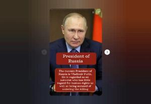 President of Russia Vladimir Putin Biography - Putin is the President of the Largest Country in the world, He has a separate fan following in the world, and he is the best example of dedication, hard work and motivation. 