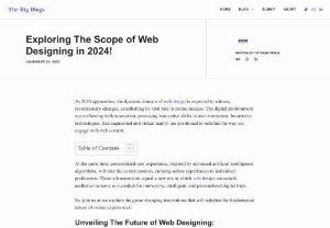 Exploring The Scope of Web Designing in 2024! - According to the renowned Web Designing Training in Noida or elsewhere, with the advent of smart speakers and virtual assistants, voice user interfaces (VUIs) are emerging to be increasingly popular.