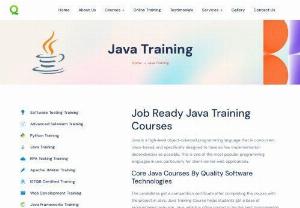 Java Training Quality Software Technologies - Quality Software Technologies is one of the top training institute for Software Testing and Software Development courses in Thane, Mumbai, Dehradun and Belgavi.
