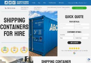 Shipping Container Hire - Welcome to ABC Container Hire & Sales, your ultimate destination for cost-effective, secure, and versatile shipping container rentals and sales solutions. Whether you're looking to move house, increase your storage capacity, or find long-term shipping solutions, our wide range of shipping containers are available at competitive prices, ensuring a storage option that fits your budget and needs.