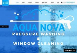 AQUA NOVA - ABOUT AQUA NOVA At Aqua Nova, we take pride in providing top-quality pressure washing and window cleaning services for residential, commercial, and industrial properties. Our experienced team is dedicated to delivering a professional and reliable service that exceeds our customers' expectations. We are committed to using eco-friendly products and state-of-the-art equipment to ensure the safety of your property and the environment