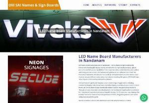 LED Name Board Manufacturers in Nandanam | 9444355425 - LED Name Board Manufacturers in Nandanam – One of Nandanam’s top LED Name Board manufacturers. An attractive & Creative LED Name Boards from us.