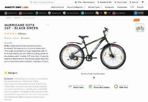 Buy Online Hurricane D2TX 26T: All Terrain Bike by Ninety One Cycles - Presenting Hurricane D2TX 26T All Terrain Bike by Ninety One Cycles. It&#039;s built tough for all kinds of terrain, ensuring a reliable and exciting cycling experience every time you hit the trails or explore the outdoors.