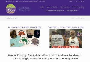 Dye sublimation printing Broward County - The Vinylot of Florida is an expert in screen printing, dye sublimation, and embroidery printing services in Broward County & Coral Springs. Call 954-978-8424.