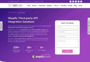 The Best Shopify Third-party API Integration Services - Want to get the perfect Shopify third-party API integration solution? CartCoders is a top Shopify third-party API integration company. We offer the best services to enhance the functionality and productivity of Shopify stores. We are committed to enhancing the capabilities of your online store, streamline operations, and improve customer experiences. Our developers provide top-notch Shopify third-party API integration services with optimized store and ongoing support.