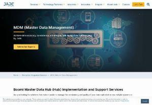Master Data Management Services | Jade Global - Keep the organization's data management safe with Jade's Master Data Management (MDM) Implementation and Support Services. Let's talk with Boomi MDM specialists to learn more.