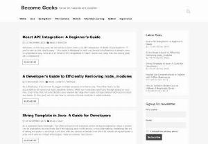 BecomeGeeks - Discover a geek Computer Science portal with meticulously crafted articles, and questions on programming. BecomeGeeks technical blog.