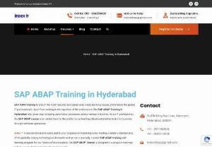 BEST SAP ABAP ONLINE TRAINING INSTITUTE IN HYDERABAD - SAP ABAP Training in Hyderabad. INDEX IT Provides Complete Realtime Job Oriented Training On SAP ABAP Course With 100% Placement Assistance.