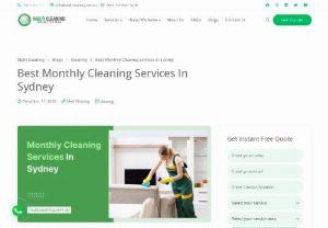 Monthly Cleaning Services In Sydney - Discover the convenience of our monthly cleaning services! From expertly trained professionals to personalized cleaning plans, we ensure your space stays pristine without the hassle. Enjoy a consistently fresh and tidy environment with our reliable monthly cleaning solutions. Book now for a cleaner, healthier, and stress-free home or office!