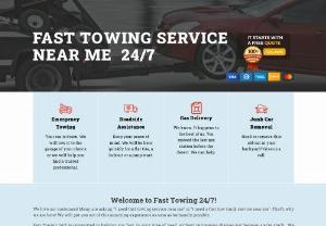 Fast Towing 24/7 - Towing Near Me - Fast Towing 24/7 is committed to helping you fast, in your time of need, without outrageous charges just because you're stuck.  We tow all kinds of vehicles, 24 hours a day, seven days a week.  We are ready when you need us.  We work hard to ensure that you get the best service possible, ASAP.  Fast Towing 24/7 is an established company, ready and able to take care of all your towing needs.  Our service professionals are ready to come to the rescue when you call.